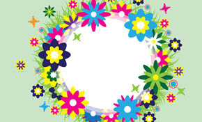 Spring Wreath Vector